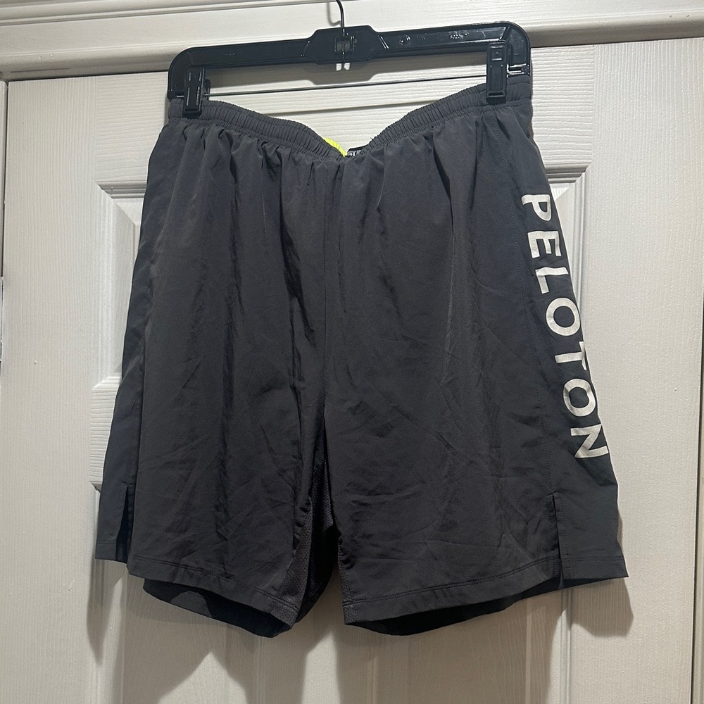 Peloton Women’s Black Athletic Shorts with Side Logo